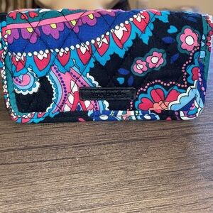 Vera Bradley High Market Paisley Multicolor Quilted Trifold Wallet